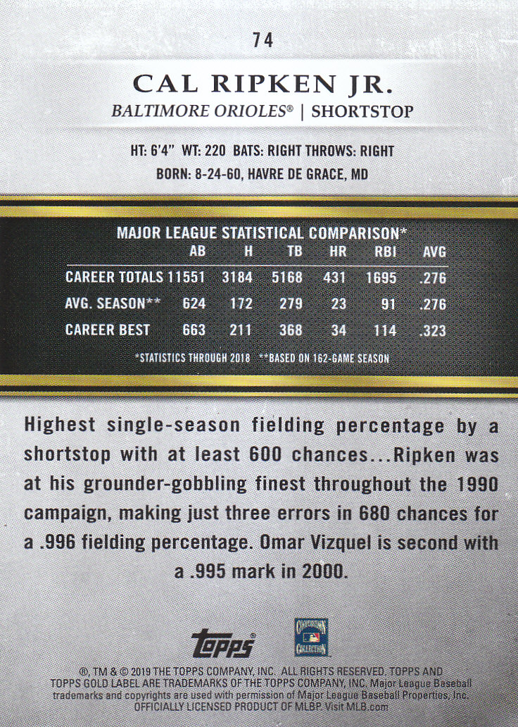 2019 Topps Gold Label Baseball Part 2 Class 2 Main Set and Parallel Cards - Picture 159 of 159
