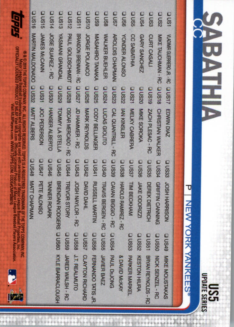 2019 Topps Update Baseball Part 1 Main Set Cards #US1 to #US150 - Picture 9 of 289