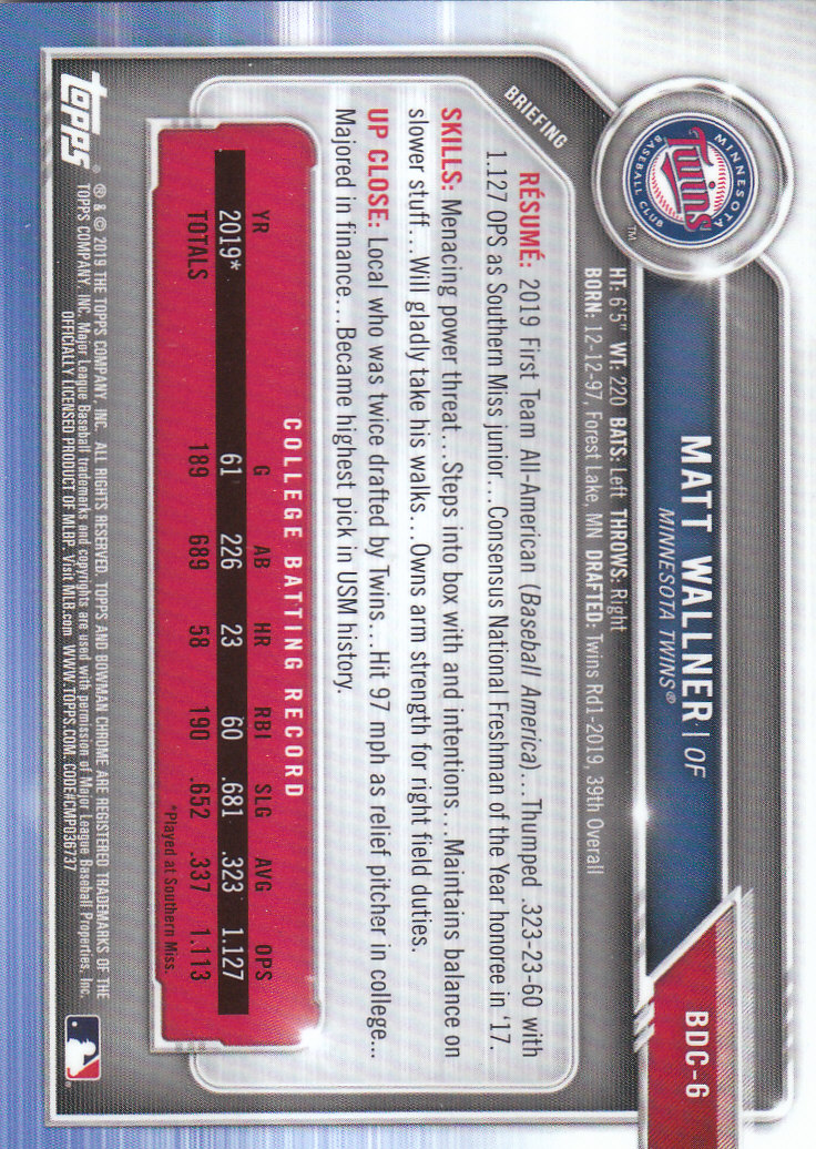2019 Bowman Chrome Draft Baseball Part 1 Main Set Cards #BDC1 to #BDC200 - Picture 13 of 383