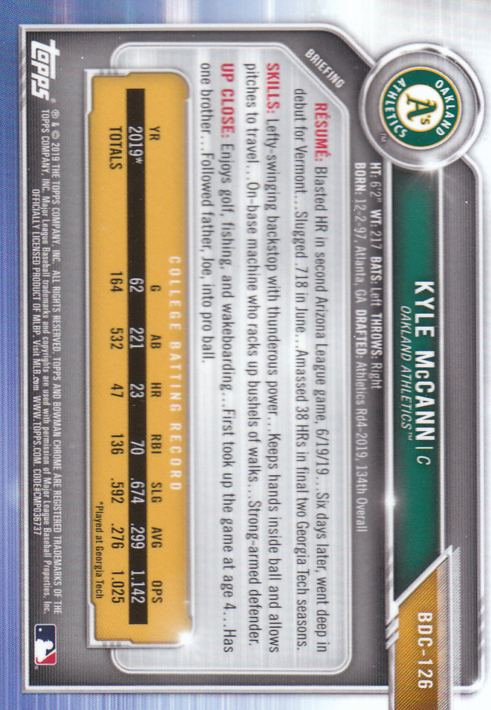 2019 Bowman Chrome Draft Baseball Part 1 Main Set Cards #BDC1 to #BDC200 - Picture 243 of 383