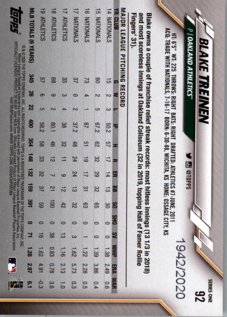 2020 Topps Baseball Gold Parallel Cards #D/2020 - Bild 7 von 83