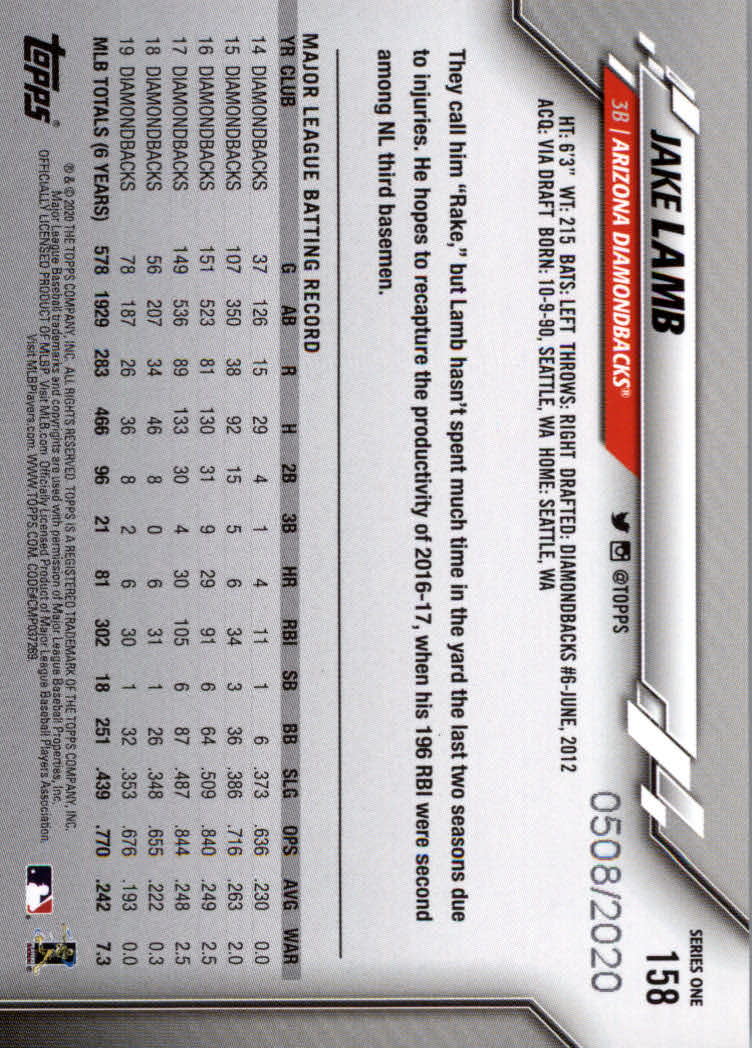 2020 Topps Baseball Gold Parallel Cards #D/2020 - Bild 13 von 83