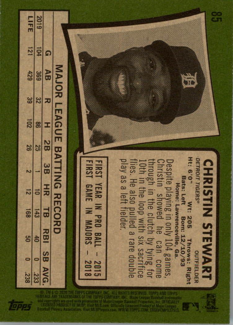 2020 Topps Heritage Baseball Part 1 Main Set Cards #1-#250 Rookies and Veterans - Picture 165 of 485