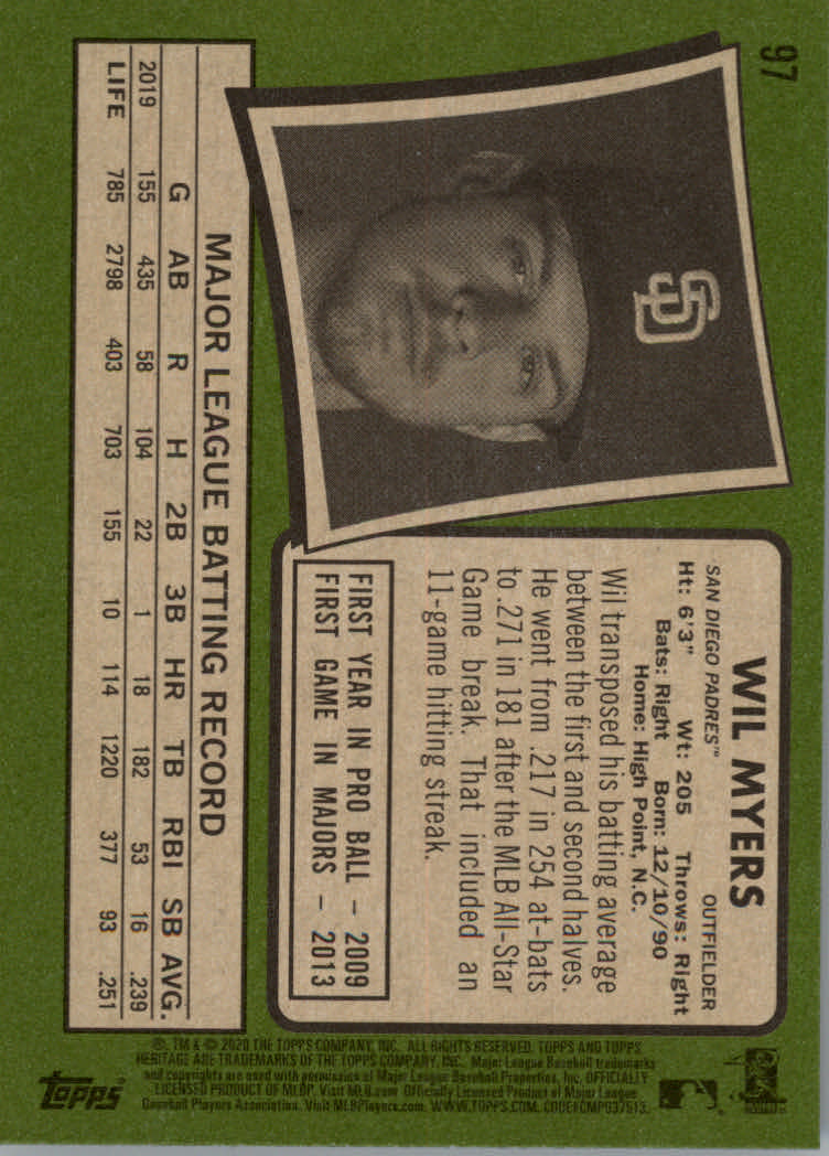 2020 Topps Heritage Baseball Part 1 Main Set Cards #1-#250 Rookies and Veterans - Picture 189 of 485