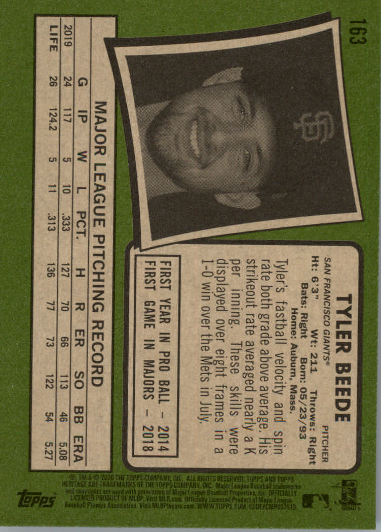 2020 Topps Heritage Baseball Part 1 Main Set Cards #1-#250 Rookies and Veterans - Picture 319 of 485