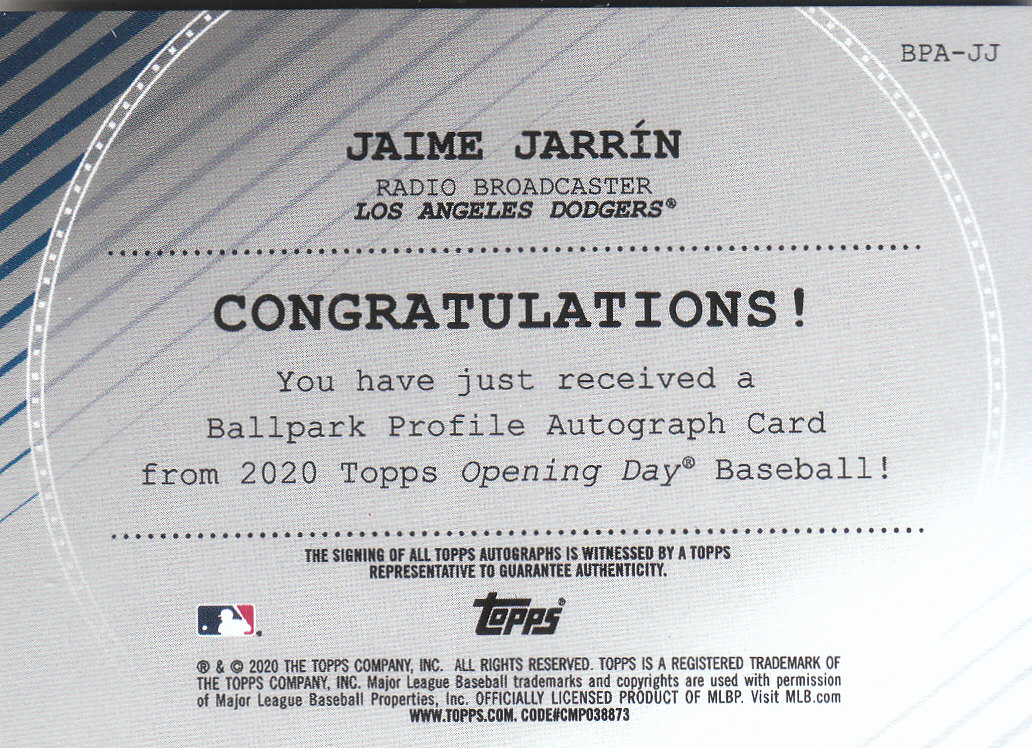 2020 Topps Opening Day Baseball Part 3 Insert, Autograph and Relic Cards - Picture 3 of 171