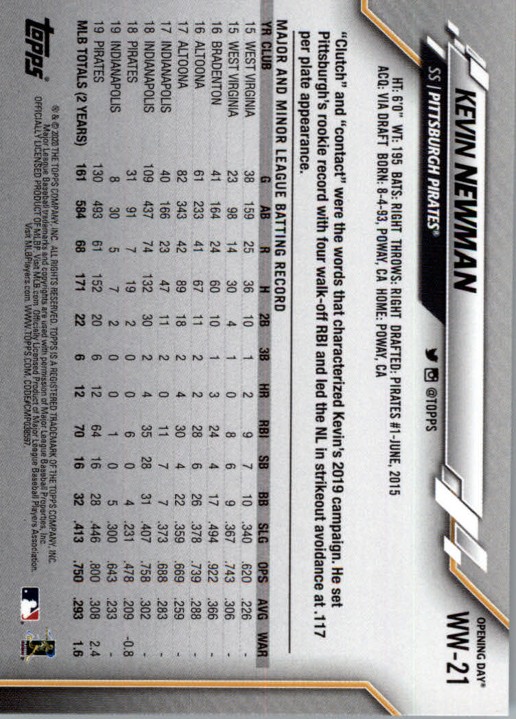2020 Topps Opening Day Baseball Part 3 Insert, Autograph and Relic Cards - Picture 169 of 171