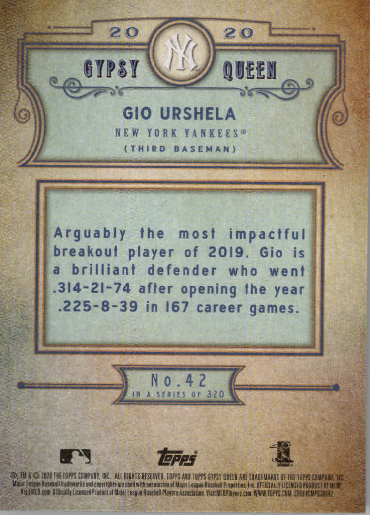 2020 Topps Gypsy Queen Baseball Part 1 Main Set Cards #1 to #150 RCs and VETs - Picture 83 of 291