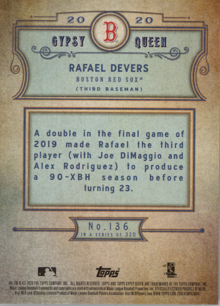 2020 Topps Gypsy Queen Baseball Part 1 Main Set Cards #1 to #150 RCs and VETs - Picture 267 of 291