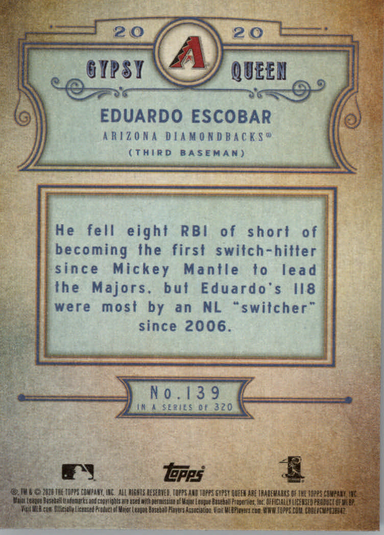 2020 Topps Gypsy Queen Baseball Part 1 Main Set Cards #1 to #150 RCs and VETs - Picture 271 of 291