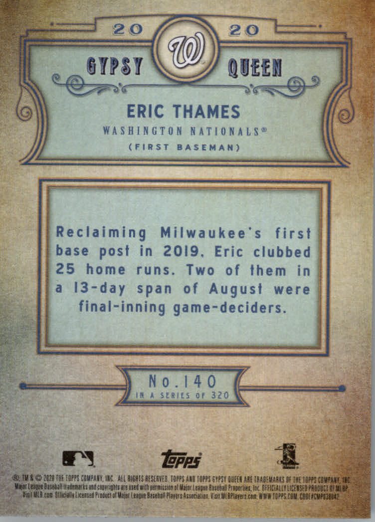 2020 Topps Gypsy Queen Baseball Part 1 Main Set Cards #1 to #150 RCs and VETs - Picture 273 of 291