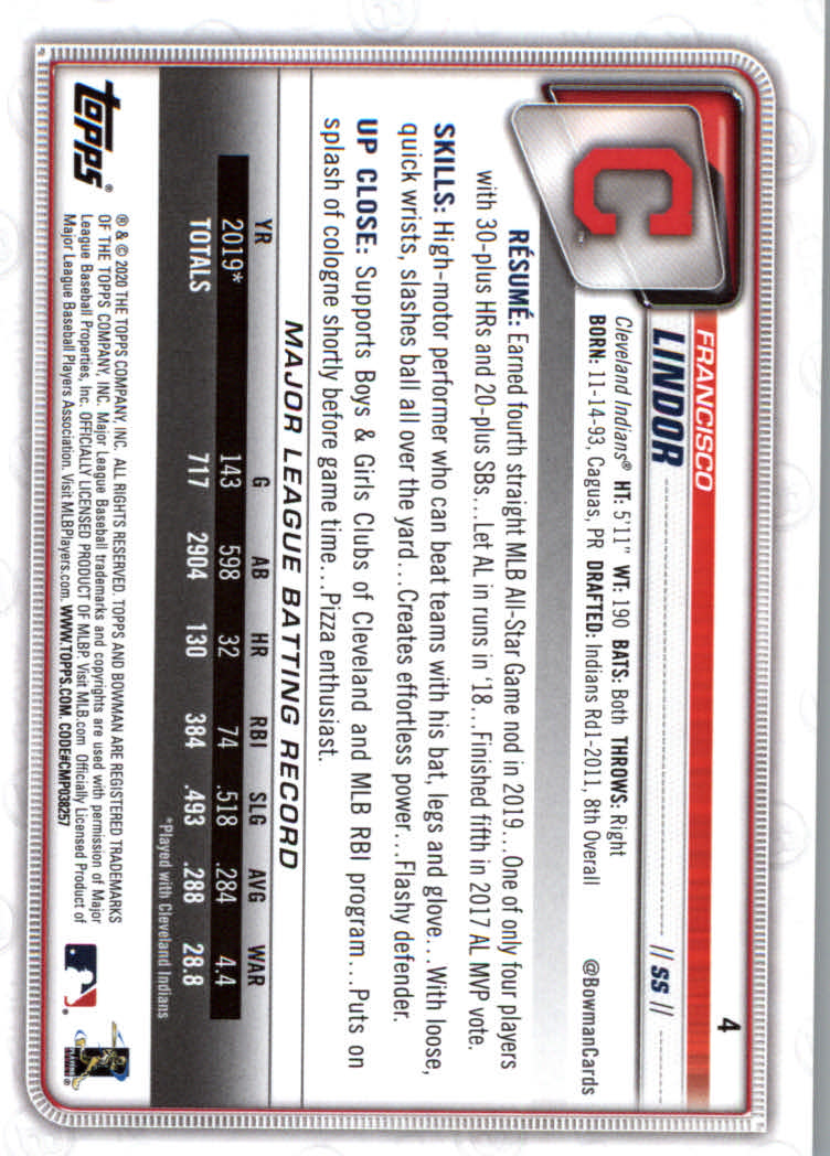 2020 Bowman Baseball (Paper) Part 1 Main Set Cards #1 to #100 Rookies and Vets - Picture 9 of 193