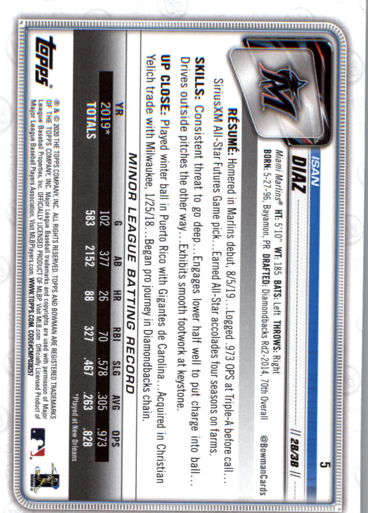 2020 Bowman Baseball (Paper) Part 1 Main Set Cards #1 to #100 Rookies and Vets - Picture 11 of 193
