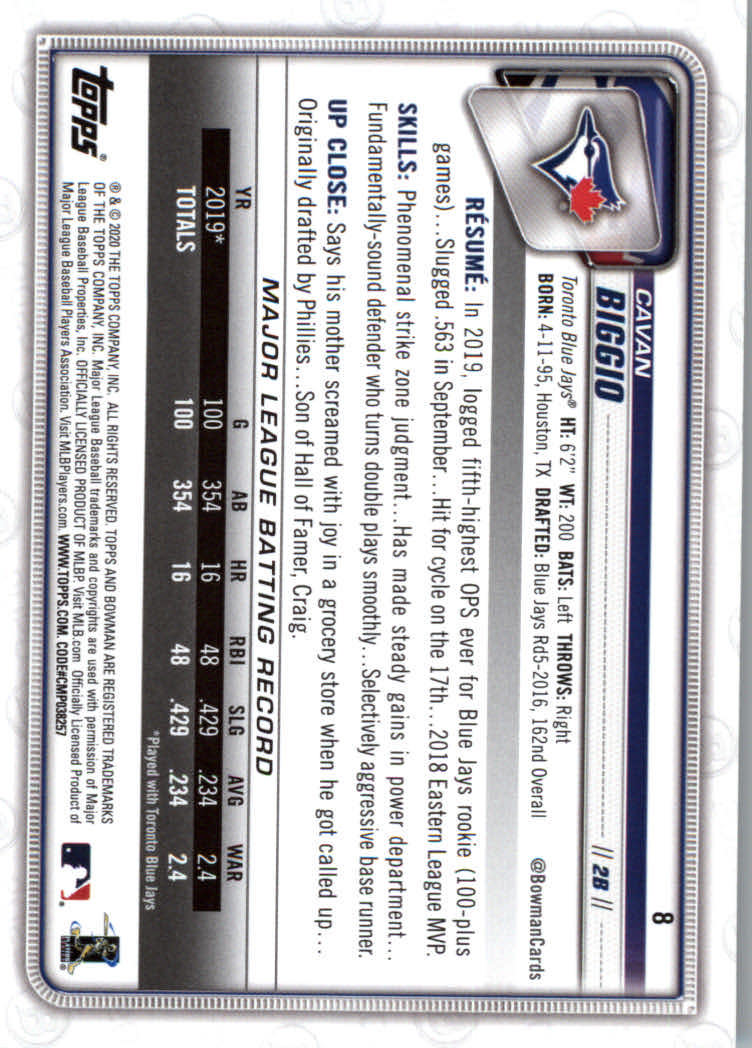 2020 Bowman Baseball (Paper) Part 1 Main Set Cards #1 to #100 Rookies and Vets - Picture 17 of 193
