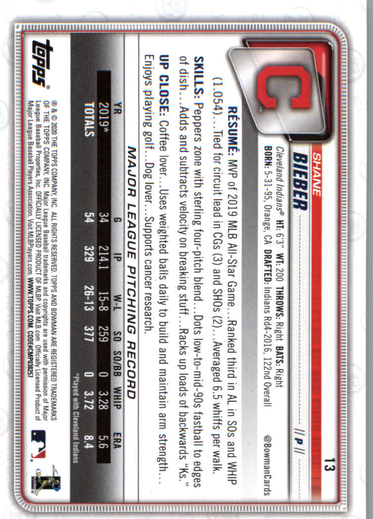 2020 Bowman Baseball (Paper) Part 1 Main Set Cards #1 to #100 Rookies and Vets - Picture 27 of 193