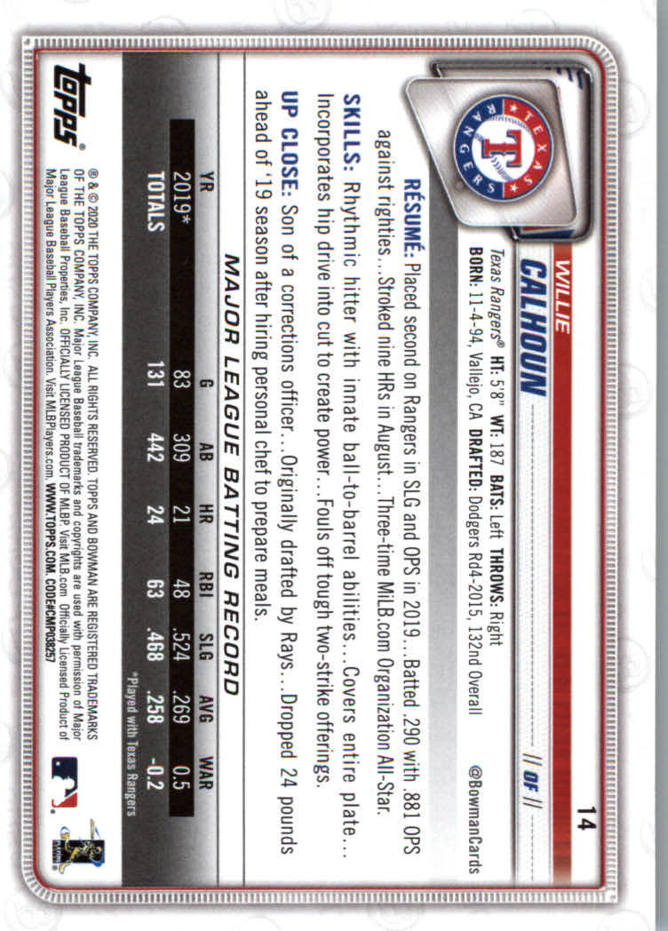 2020 Bowman Baseball (Paper) Part 1 Main Set Cards #1 to #100 Rookies and Vets - Picture 29 of 193