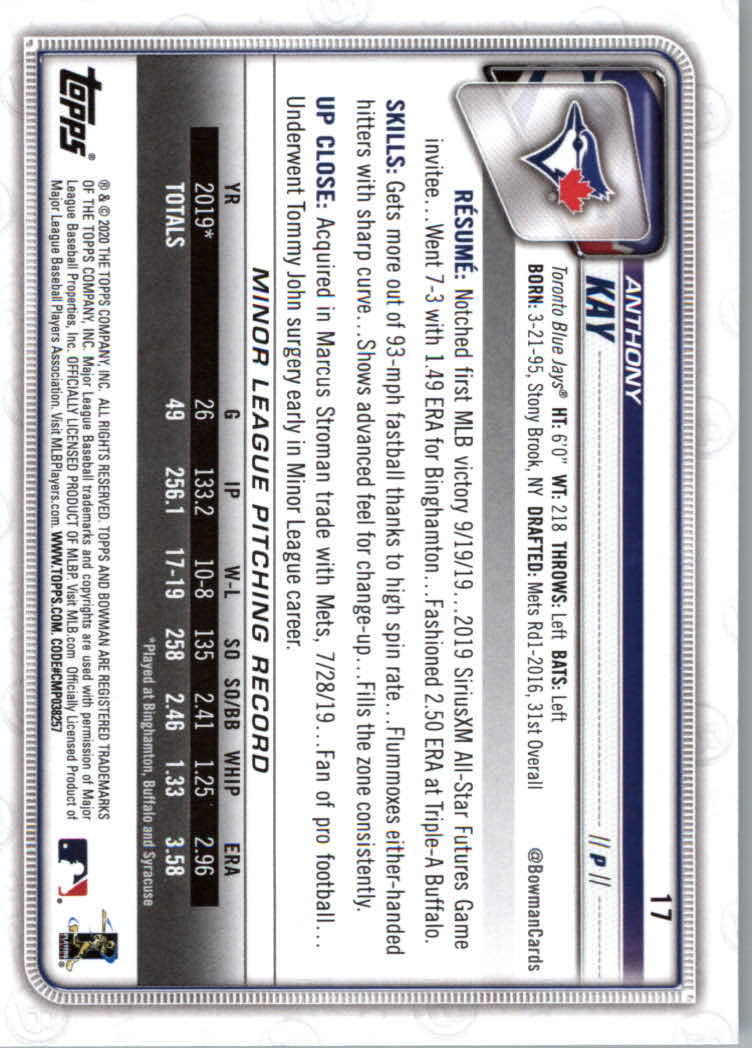 2020 Bowman Baseball (Paper) Part 1 Main Set Cards #1 to #100 Rookies and Vets - Picture 35 of 193