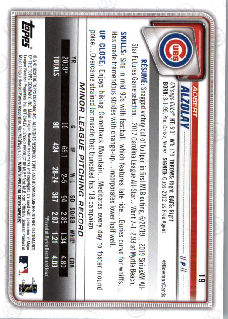 2020 Bowman Baseball (Paper) Part 1 Main Set Cards #1 to #100 Rookies and Vets - Picture 37 of 193