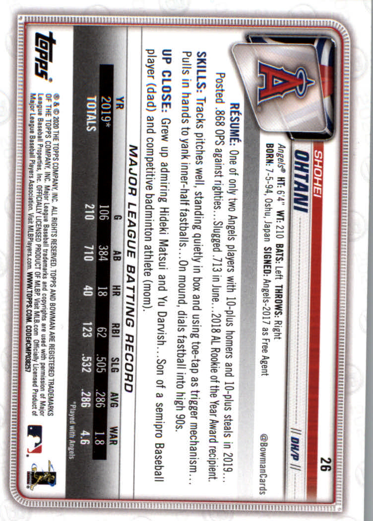 2020 Bowman Baseball (Paper) Part 1 Main Set Cards #1 to #100 Rookies and Vets - Picture 49 of 193