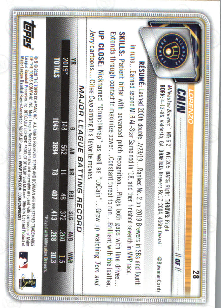 2020 Bowman Baseball (Paper) Part 1 Main Set Cards #1 to #100 Rookies and Vets - Picture 53 of 193