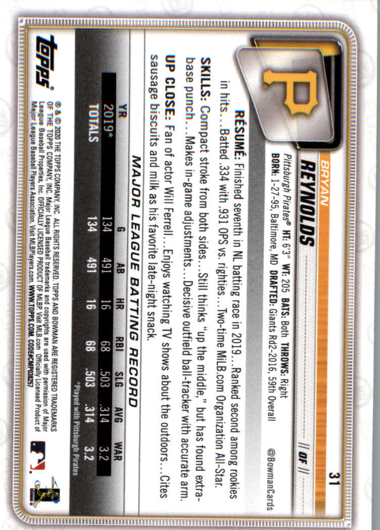 2020 Bowman Baseball (Paper) Part 1 Main Set Cards #1 to #100 Rookies and Vets - Picture 59 of 193