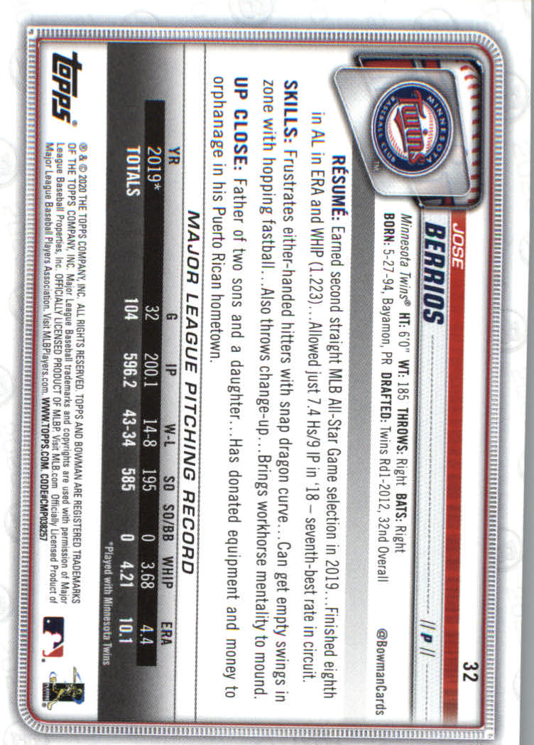 2020 Bowman Baseball (Paper) Part 1 Main Set Cards #1 to #100 Rookies and Vets - Picture 61 of 193