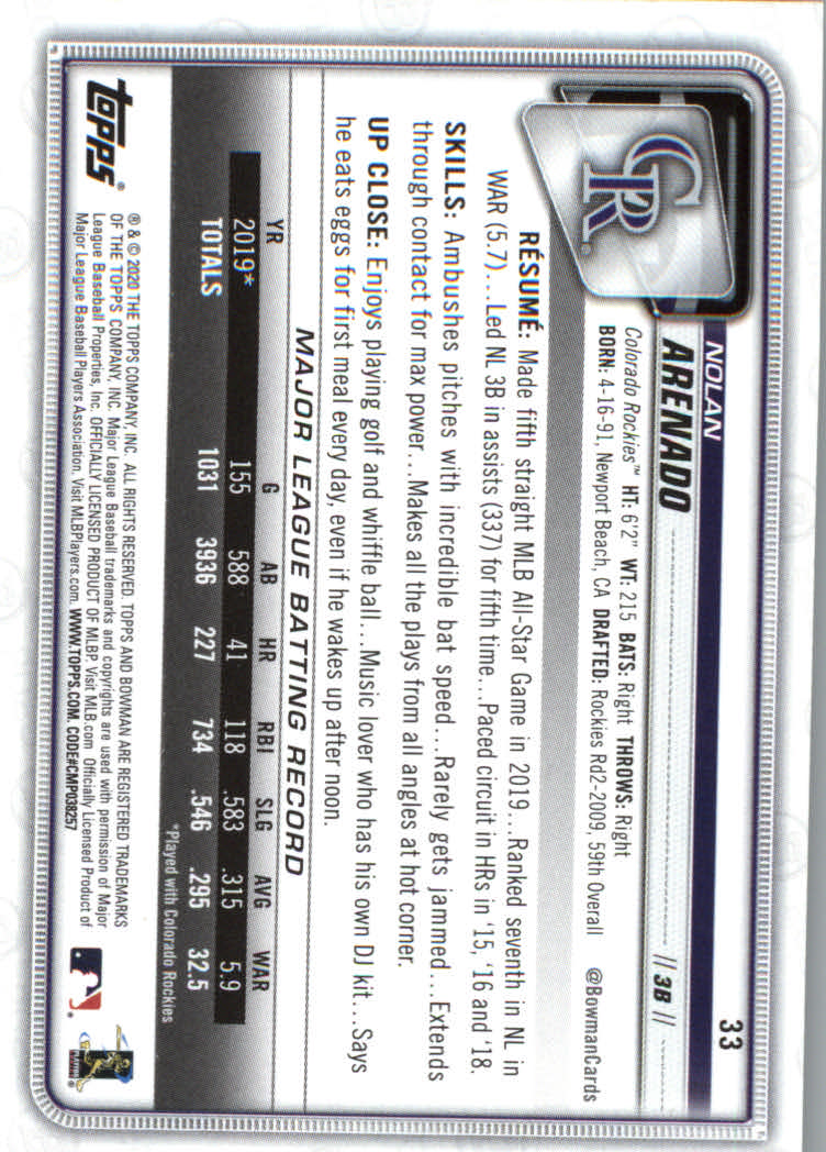 2020 Bowman Baseball (Paper) Part 1 Main Set Cards #1 to #100 Rookies and Vets - Picture 63 of 193