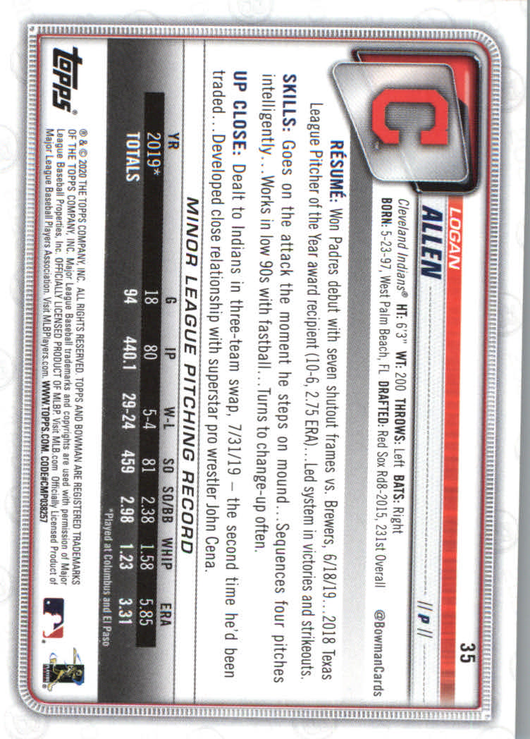 2020 Bowman Baseball (Paper) Part 1 Main Set Cards #1 to #100 Rookies and Vets - Picture 67 of 193