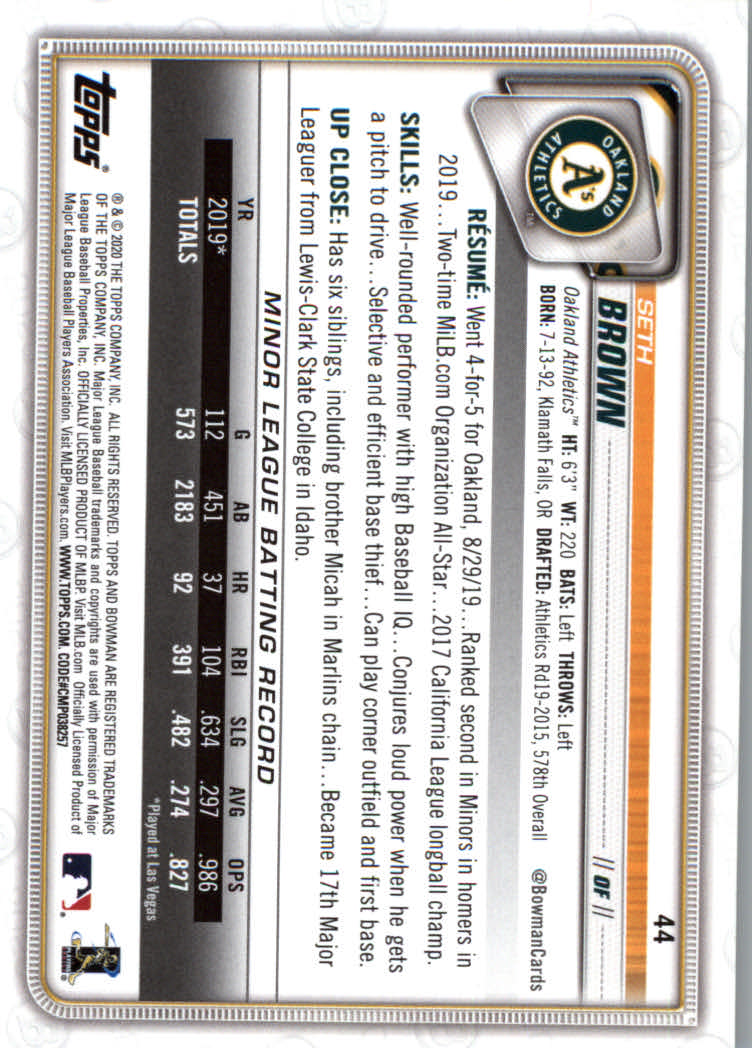 2020 Bowman Baseball (Paper) Part 1 Main Set Cards #1 to #100 Rookies and Vets - Picture 85 of 193