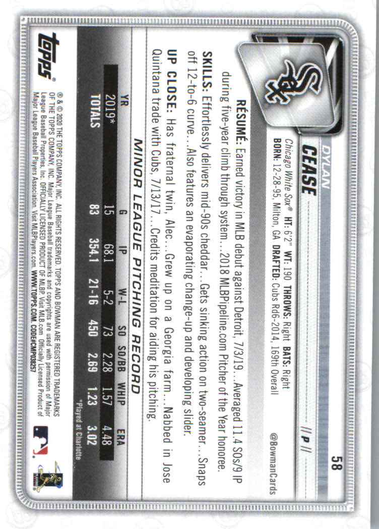 2020 Bowman Baseball (Paper) Part 1 Main Set Cards #1 to #100 Rookies and Vets - Picture 111 of 193