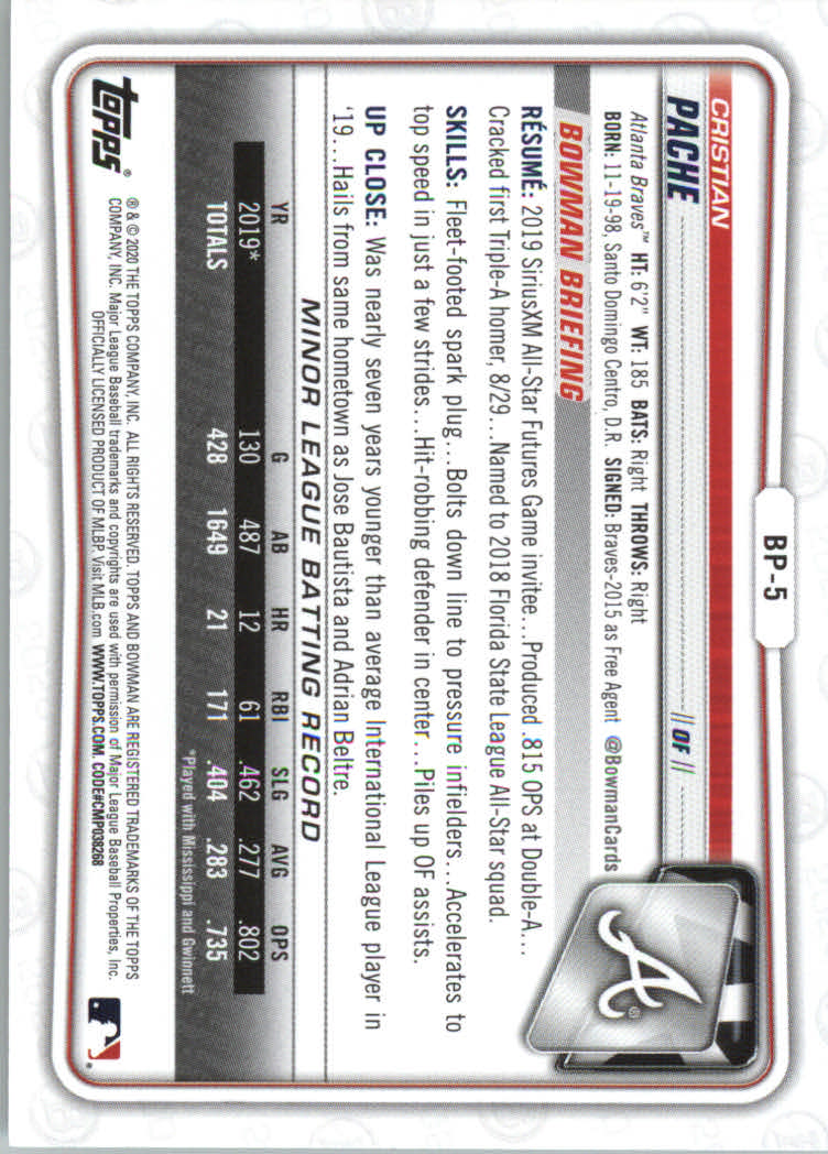 2020 Bowman Baseball (Paper) Part 2 Prospects Cards #BP1 to #BP150 - Picture 11 of 289