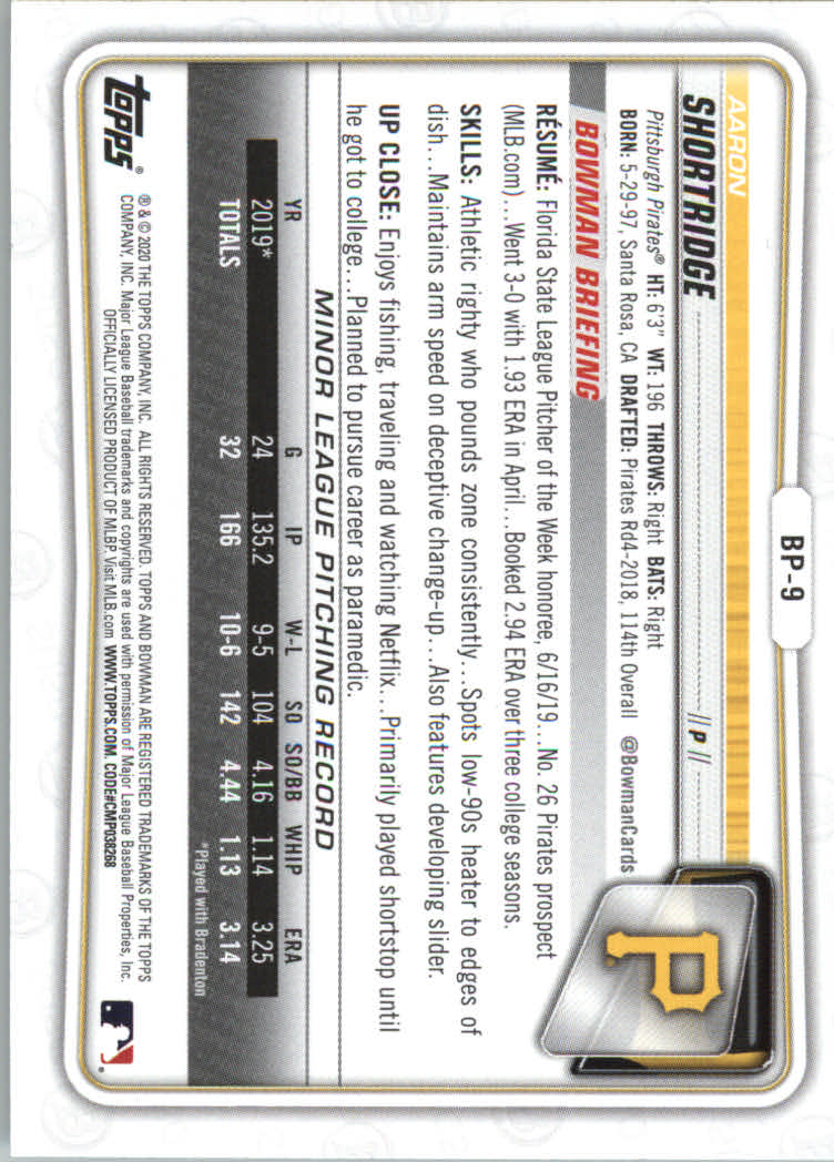 2020 Bowman Baseball (Paper) Part 2 Prospects Cards #BP1 to #BP150 - Picture 17 of 289