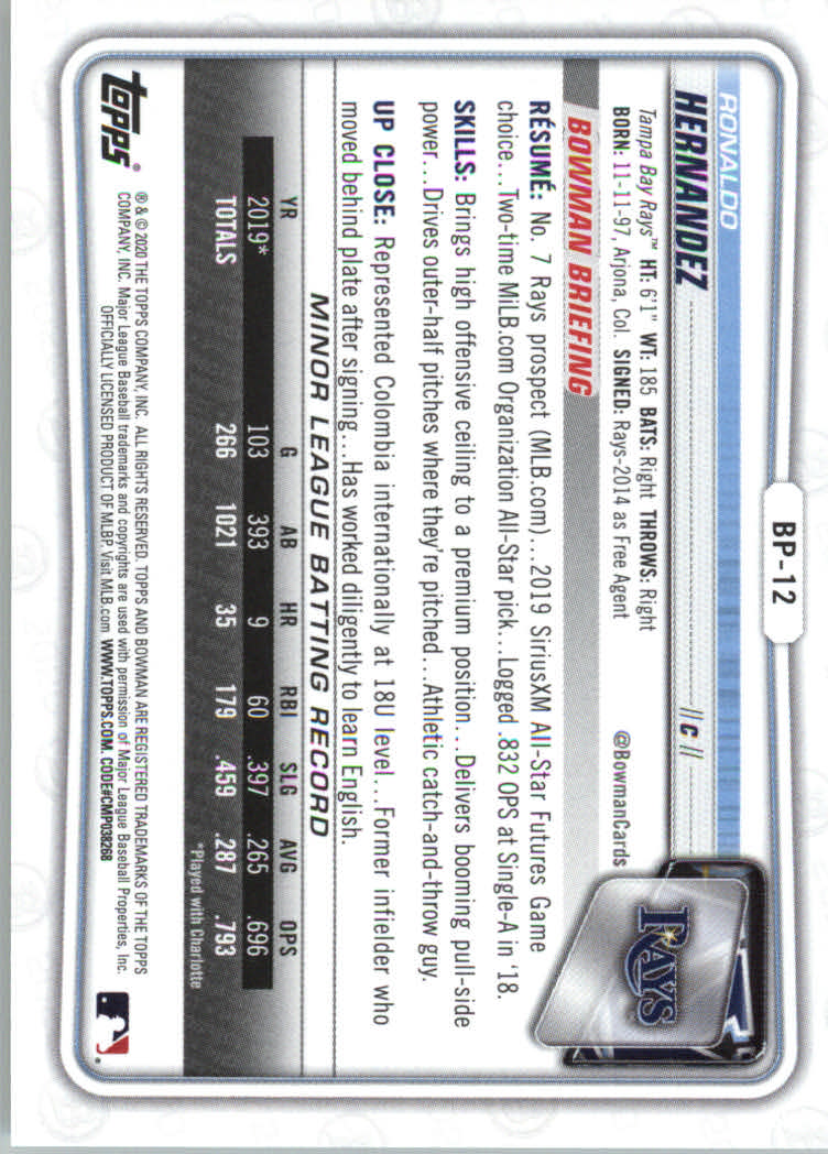 2020 Bowman Baseball (Paper) Part 2 Prospects Cards #BP1 to #BP150 - Picture 23 of 289