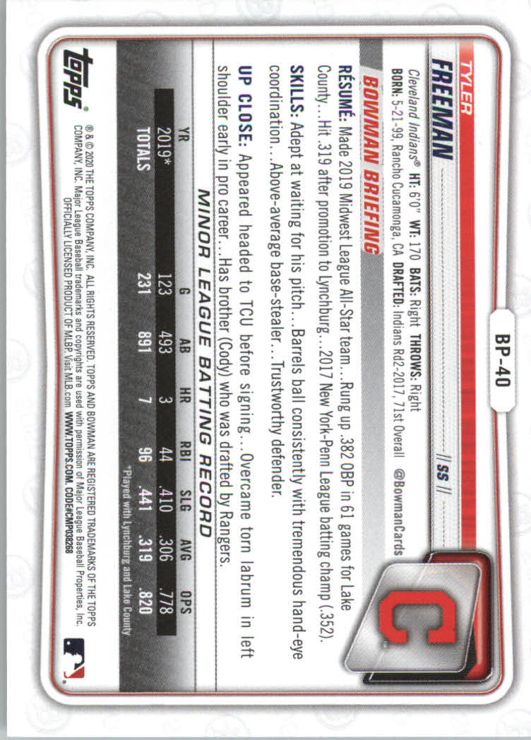 2020 Bowman Baseball (Paper) Part 2 Prospects Cards #BP1 to #BP150 - Picture 77 of 289
