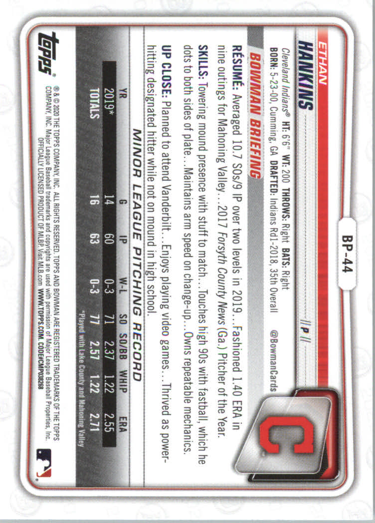 2020 Bowman Baseball (Paper) Part 2 Prospects Cards #BP1 to #BP150 - Picture 85 of 289