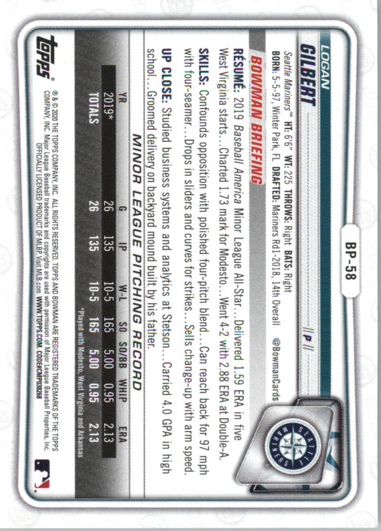 2020 Bowman Baseball (Paper) Part 2 Prospects Cards #BP1 to #BP150 - Picture 111 of 289