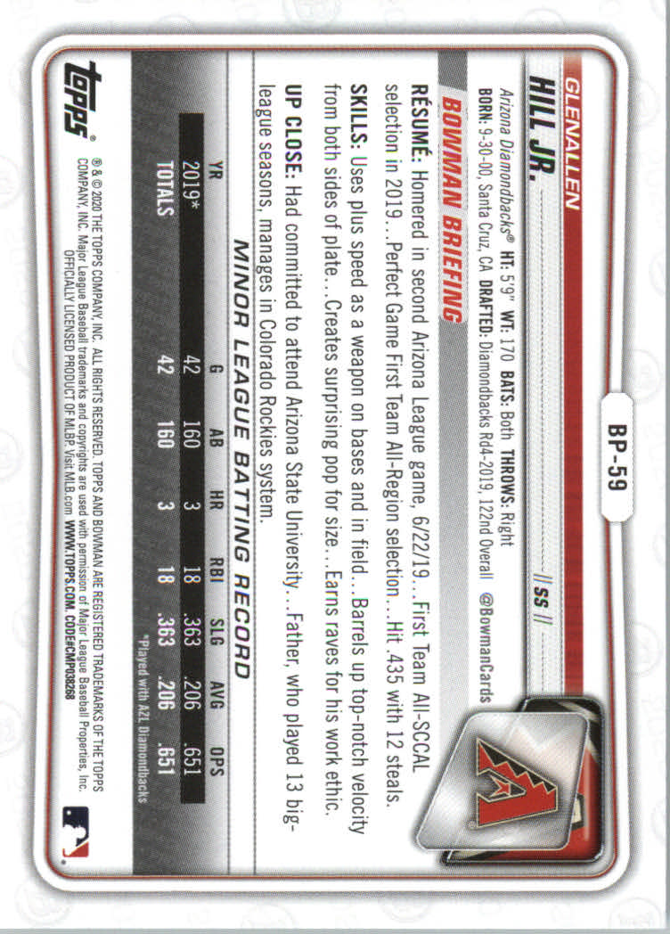 2020 Bowman Baseball (Paper) Part 2 Prospects Cards #BP1 to #BP150 - Picture 113 of 289