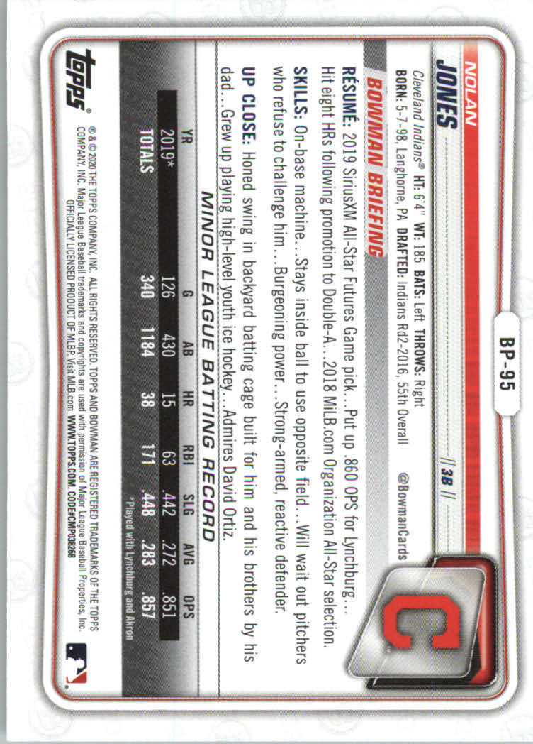 2020 Bowman Baseball (Paper) Part 2 Prospects Cards #BP1 to #BP150 - Picture 185 of 289