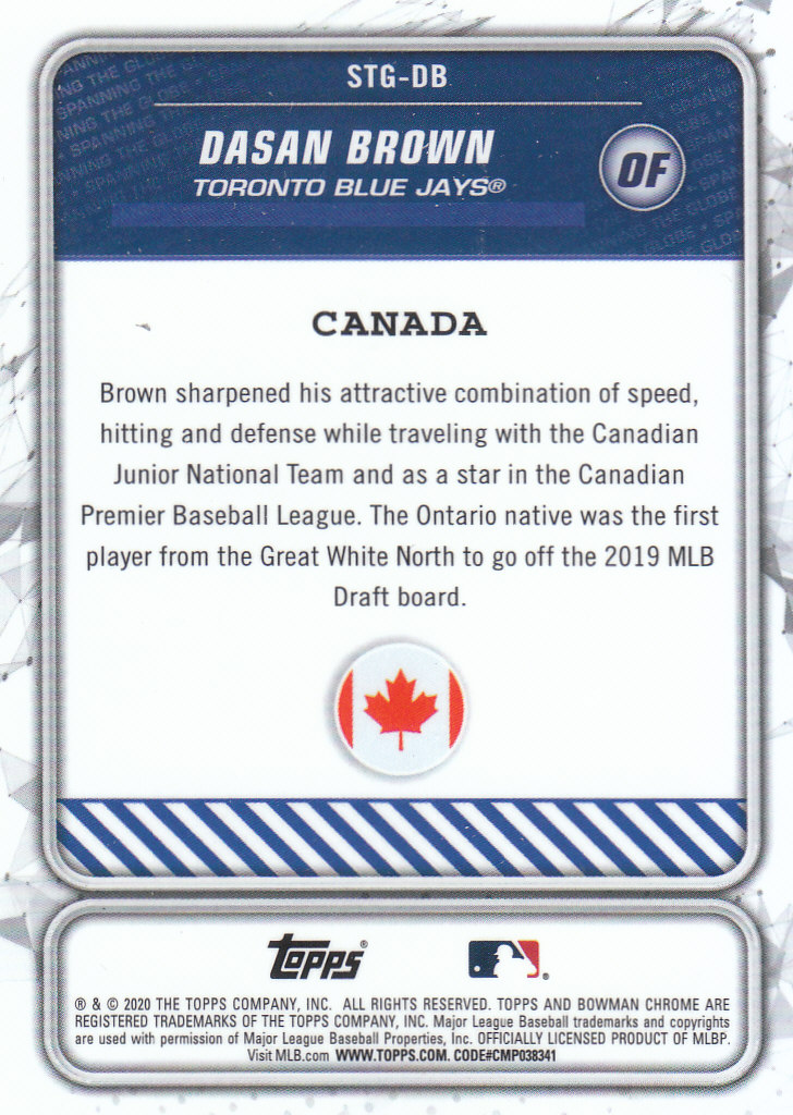 2020 Bowman Chrome Baseball "Spanning the Globe" Insert and Parallel Cards - Picture 7 of 39