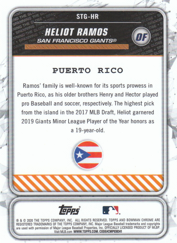 2020 Bowman Chrome Baseball "Spanning the Globe" Insert and Parallel Cards - Picture 11 of 39