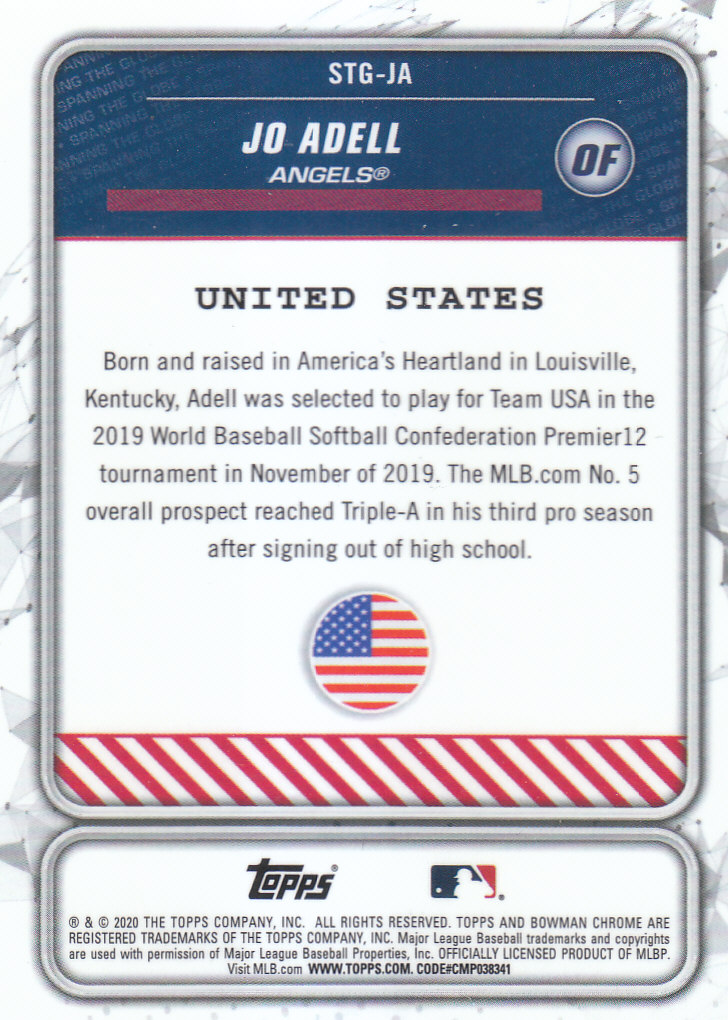 2020 Bowman Chrome Baseball "Spanning the Globe" Insert and Parallel Cards - Picture 15 of 39