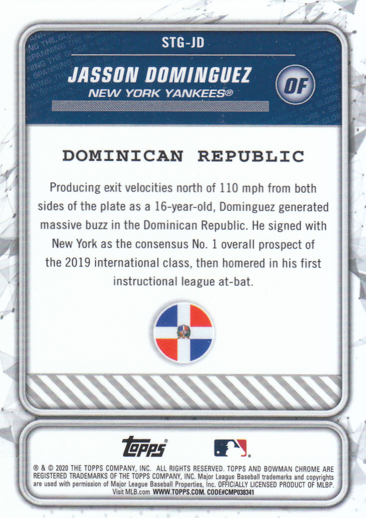 2020 Bowman Chrome Baseball "Spanning the Globe" Insert and Parallel Cards - Picture 19 of 39