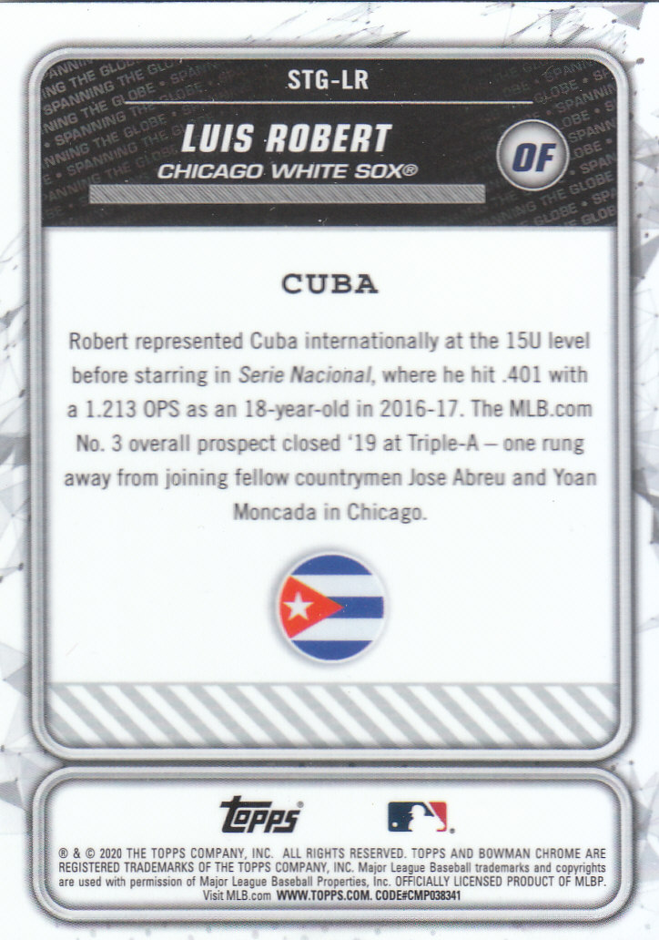 2020 Bowman Chrome Baseball "Spanning the Globe" Insert and Parallel Cards - Picture 25 of 39