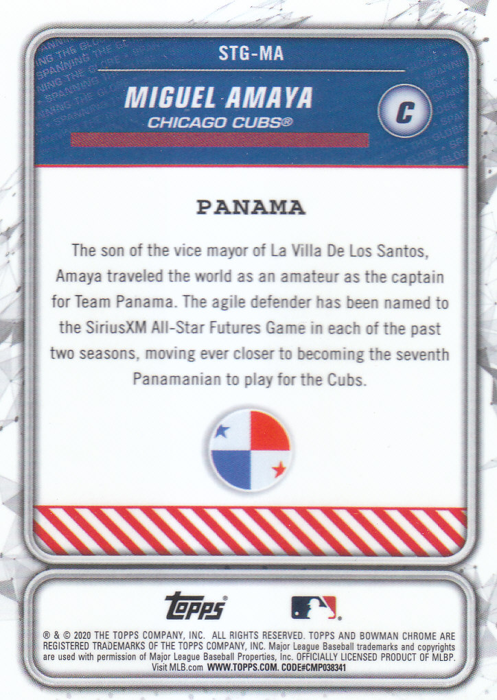 2020 Bowman Chrome Baseball "Spanning the Globe" Insert and Parallel Cards - Picture 27 of 39