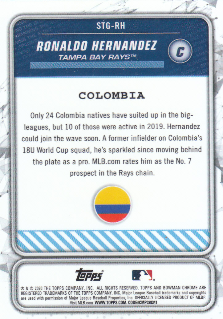 2020 Bowman Chrome Baseball "Spanning the Globe" Insert and Parallel Cards - Picture 29 of 39