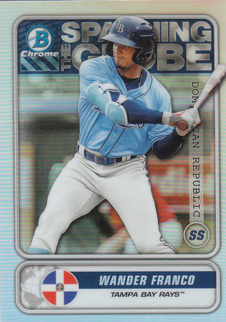 2020 Bowman Chrome Baseball "Spanning the Globe" Insert and Parallel Cards - Picture 34 of 39