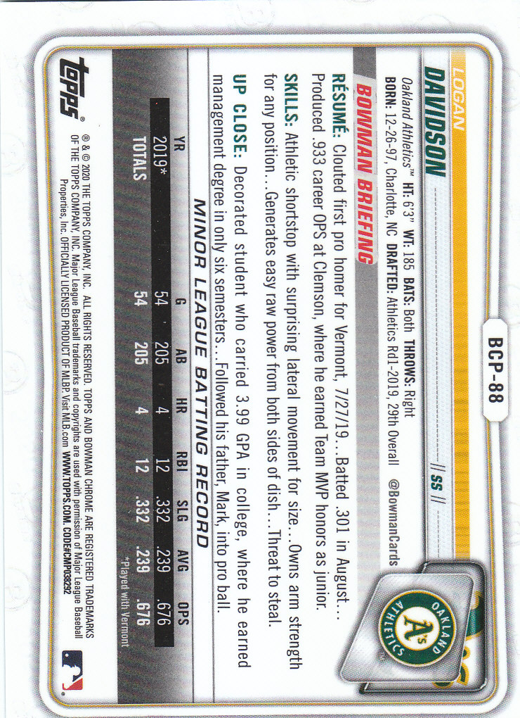 2020 Bowman Chrome Baseball "Refractors" Prospects Parallel Cards - Picture 9 of 73