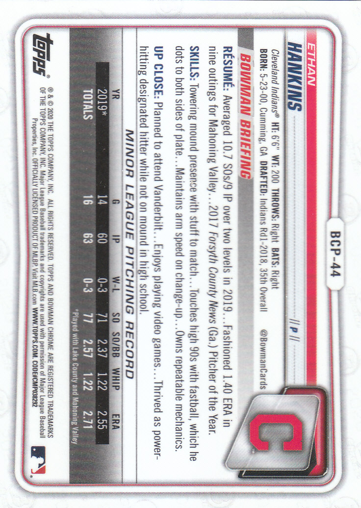 2020 Bowman Chrome Baseball "Refractors" Prospects Parallel Cards - Picture 19 of 73