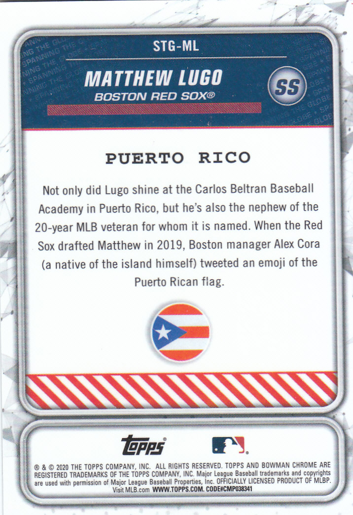 2020 Bowman Chrome Baseball "Spanning the Globe" Insert and Parallel Cards - Picture 39 of 39