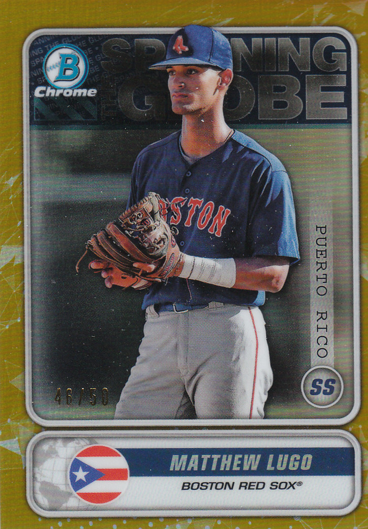 2020 Bowman Chrome Baseball "Spanning the Globe" Insert and Parallel Cards - Picture 38 of 39